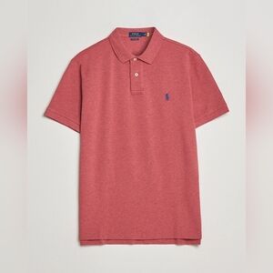 Ralph Lauren Polo Shirt Men's Medium Red Classic Fit Pony Casual Short Sleeve
